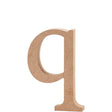 Letter, q, H: 12.2 cm, thickness 2 cm, MDF 