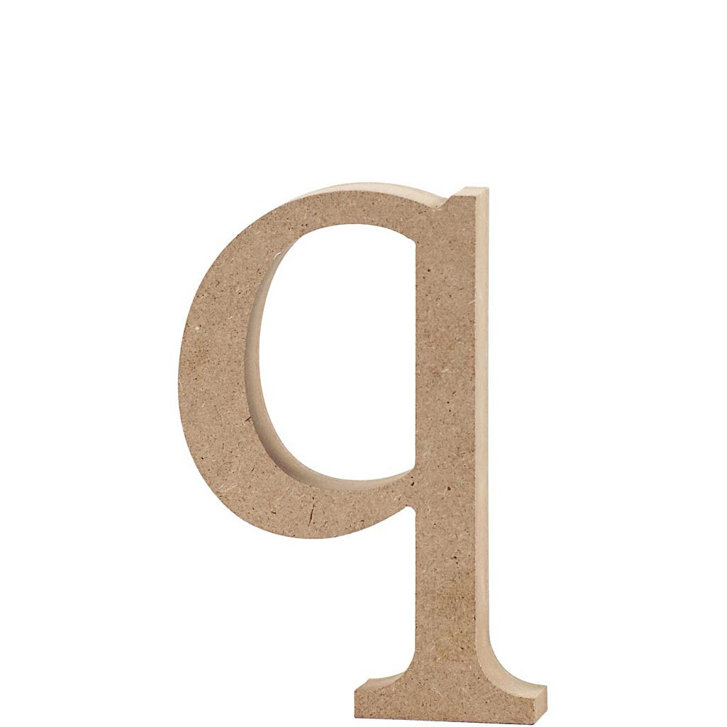 Buchstabe q, 122x20mm MDF - 1 Stk