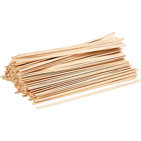Ice Lolly Sticks, long, thin, L: 19 cm, W: 6 mm, birch 