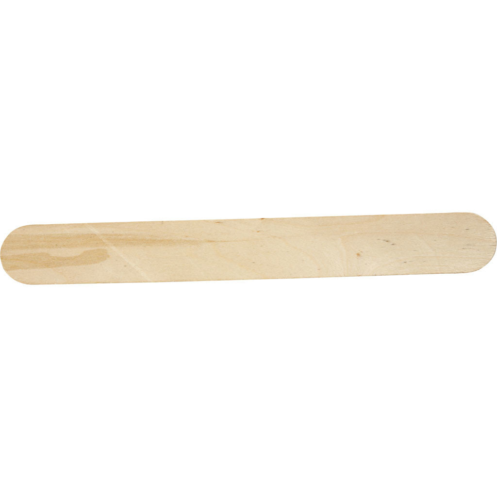 Eis am Stiel, lang, dick, L: 20 cm B: 25 mm, Birke - 50 Stk