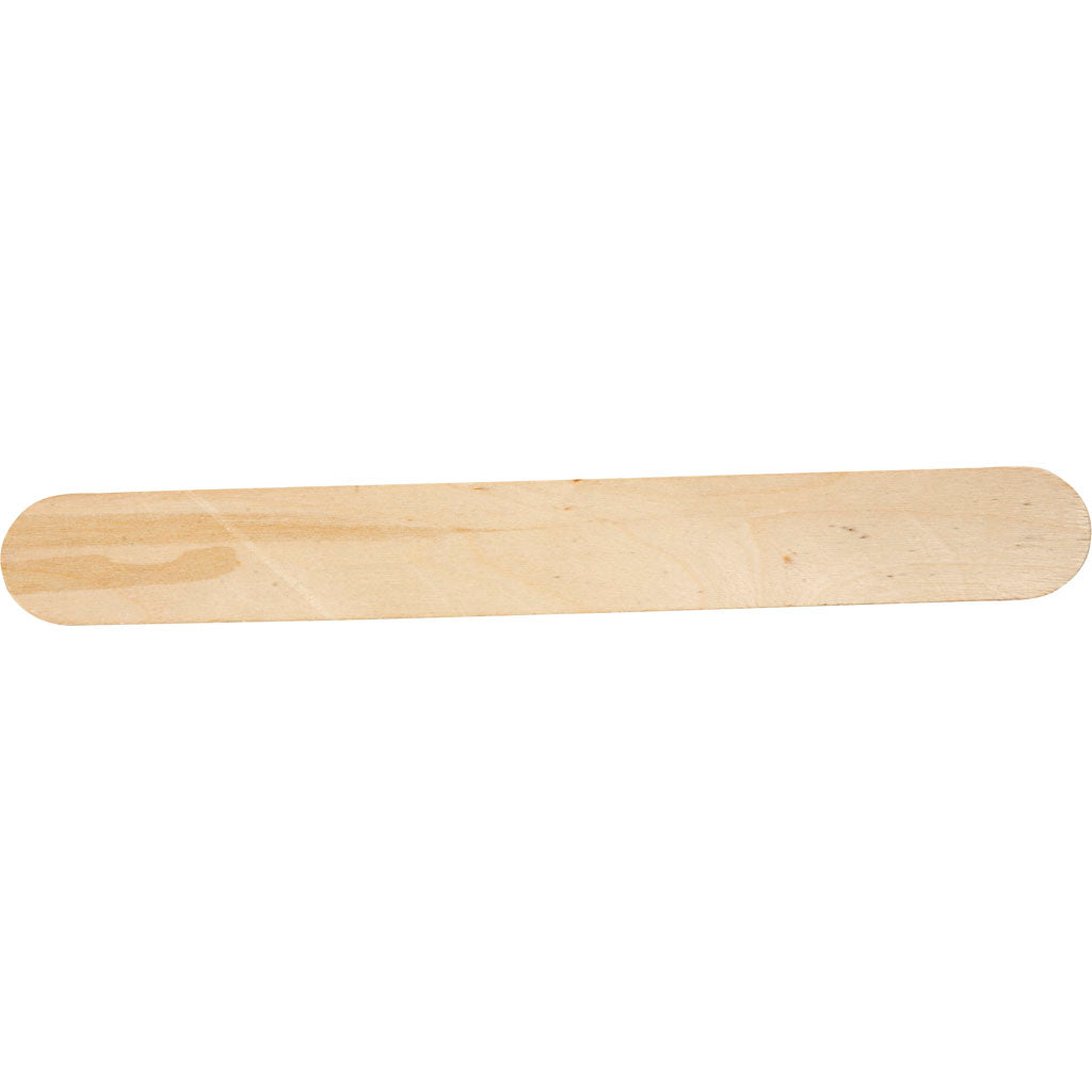 Eis am Stiel, lang, dick, L: 20 cm B: 25 mm, Birke - 50 Stk