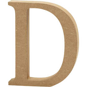 Buchstabe D, 13 cm 2 cm MDF - 1 Stk