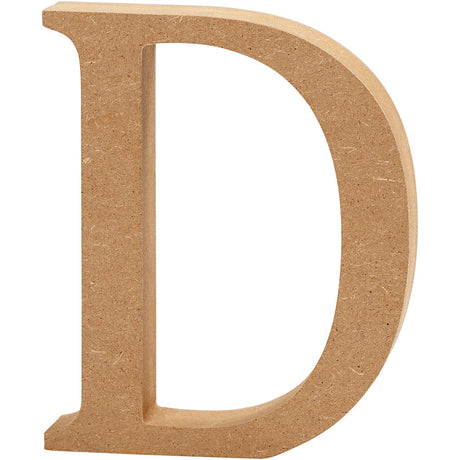 Letter D, H: 13 cm, thickness 2 cm, MDF 