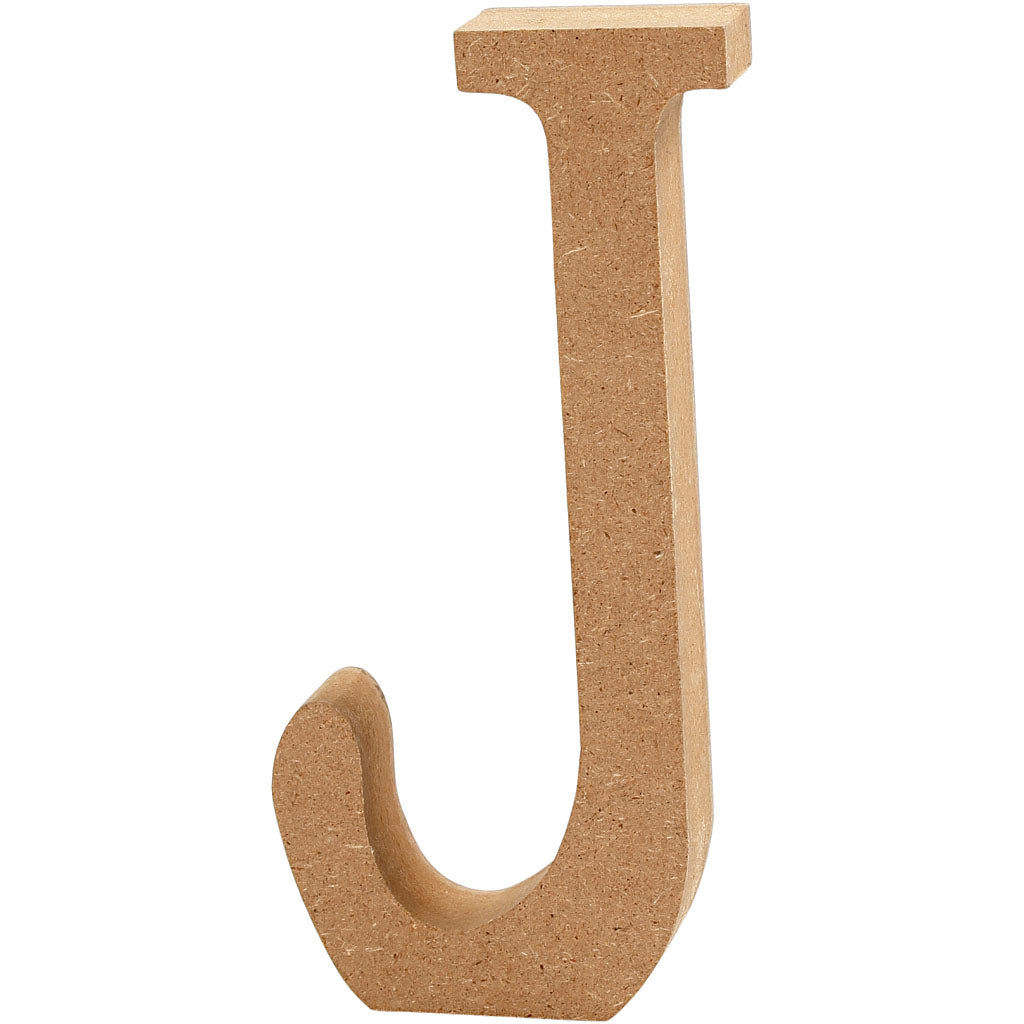 Letter J from MDF 130mm, thickness 2 cm 