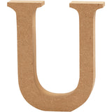 Letter U, H: 13 cm, thickness 2 cm, MDF 