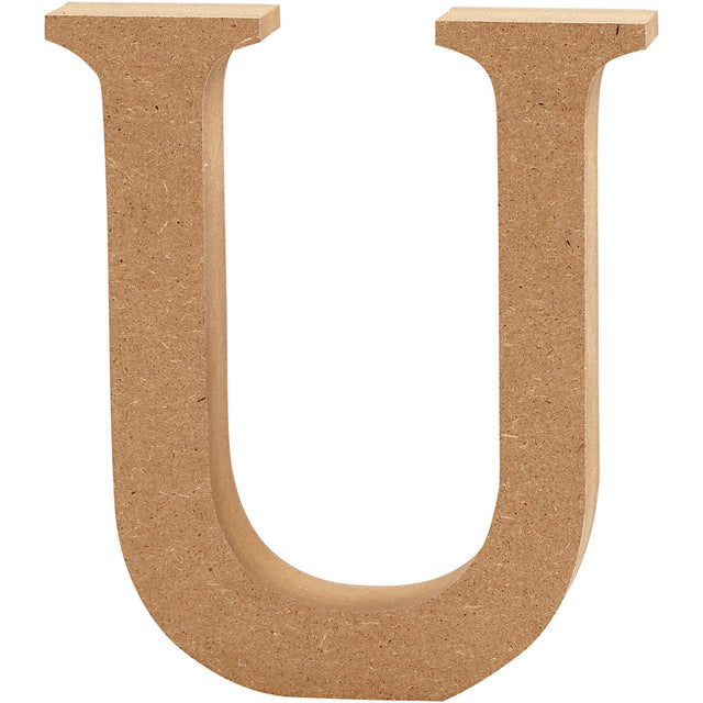 Letter U, H: 13 cm, thickness 2 cm, MDF 