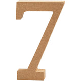 Number 7, H: 13 cm, thickness 2 cm, MDF 