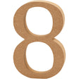 Number 8, H: 13 cm, thickness 2 cm, MDF 
