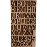 Wooden Letter Numbers and Symbols, including free wooden display, H: 13 cm, thickness 2 cm, MDF 