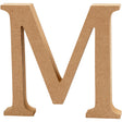 Letter M, H: 8 cm, thickness 1.5 cm, MDF 