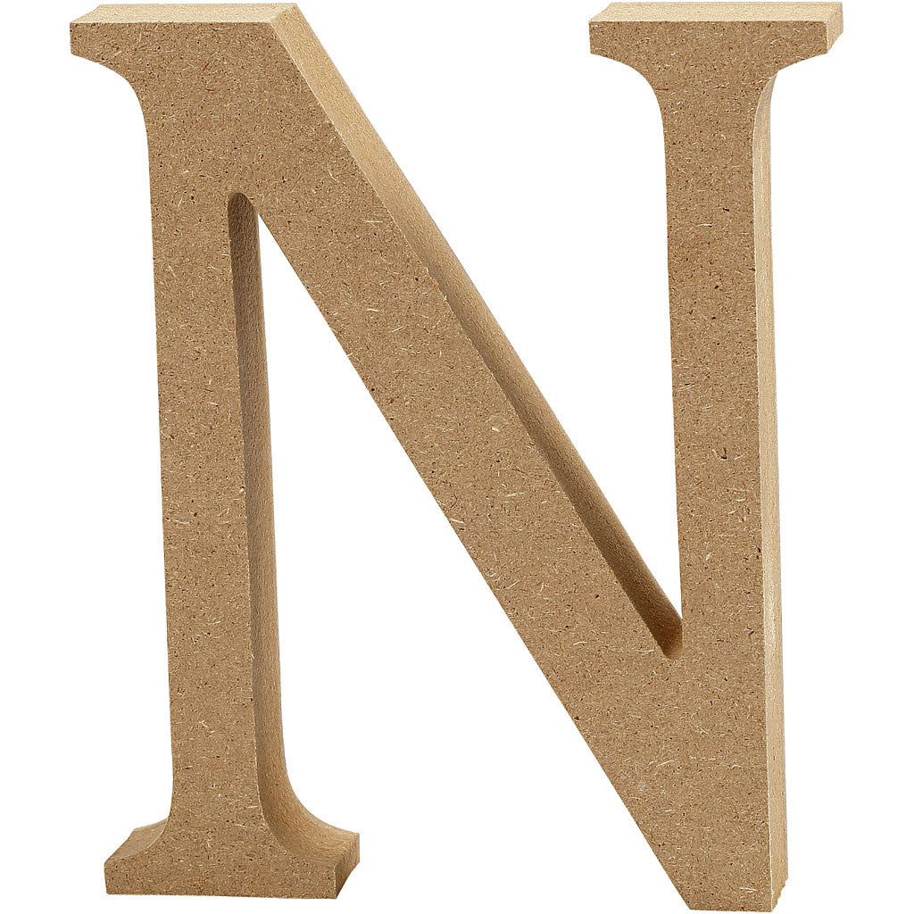 Buchstabe N, 80x15mm, MDF - 1 Stk