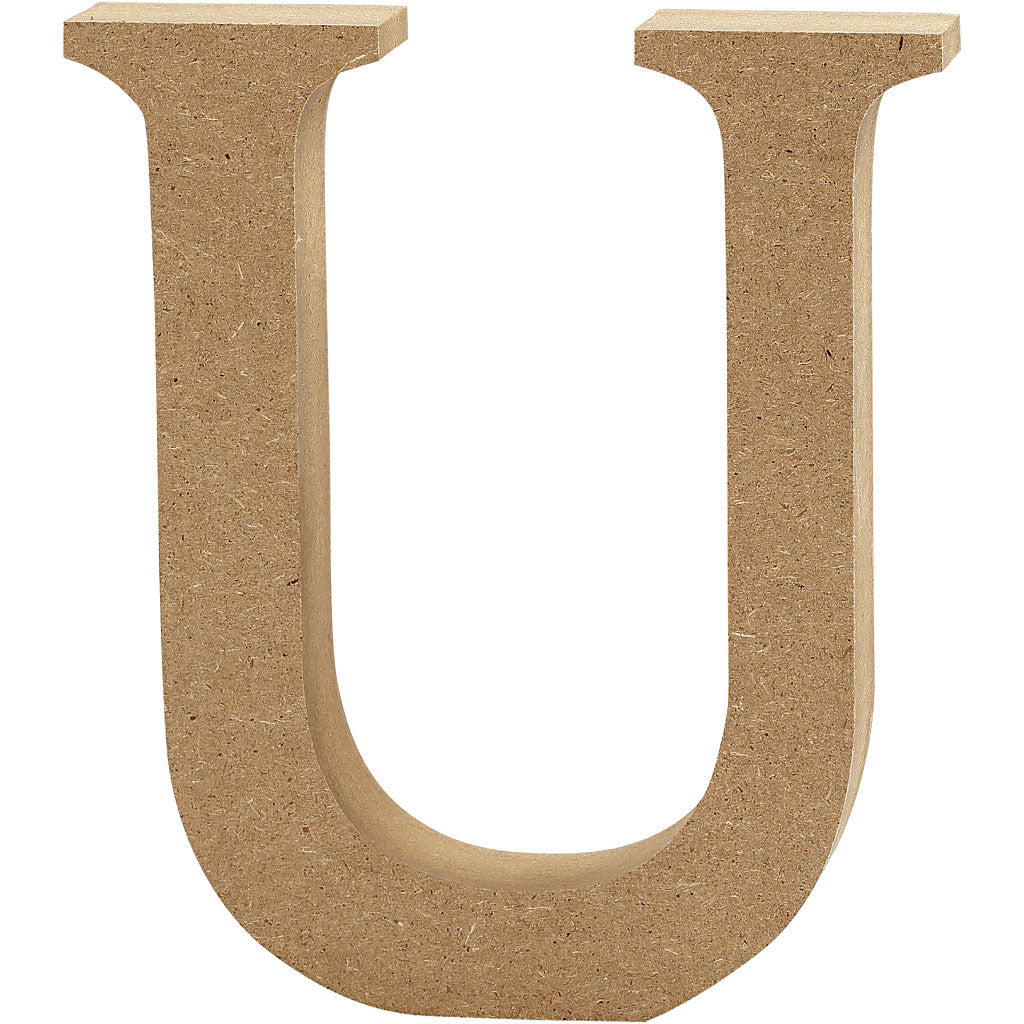 Buchstabe U, 80x15mm, MDF - 1 Stk