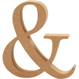 Symbol, &, H: 8 cm, thickness 1.5 cm, MDF 