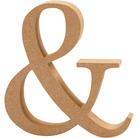 Symbol, &, H: 8 cm, thickness 1.5 cm, MDF 