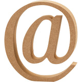 Symbol, @, H: 8 cm, thickness 1.5 cm, MDF 