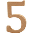 Number 5, H: 8 cm, thickness 1.5 cm, MDF 