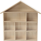 Regal in Hausform aus Holz 26x25.2x3.5cm - 1 Stk