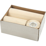 Kerzenständer für Teelichter aus Holz 14.5+9+6.5cm - 3 Stk
