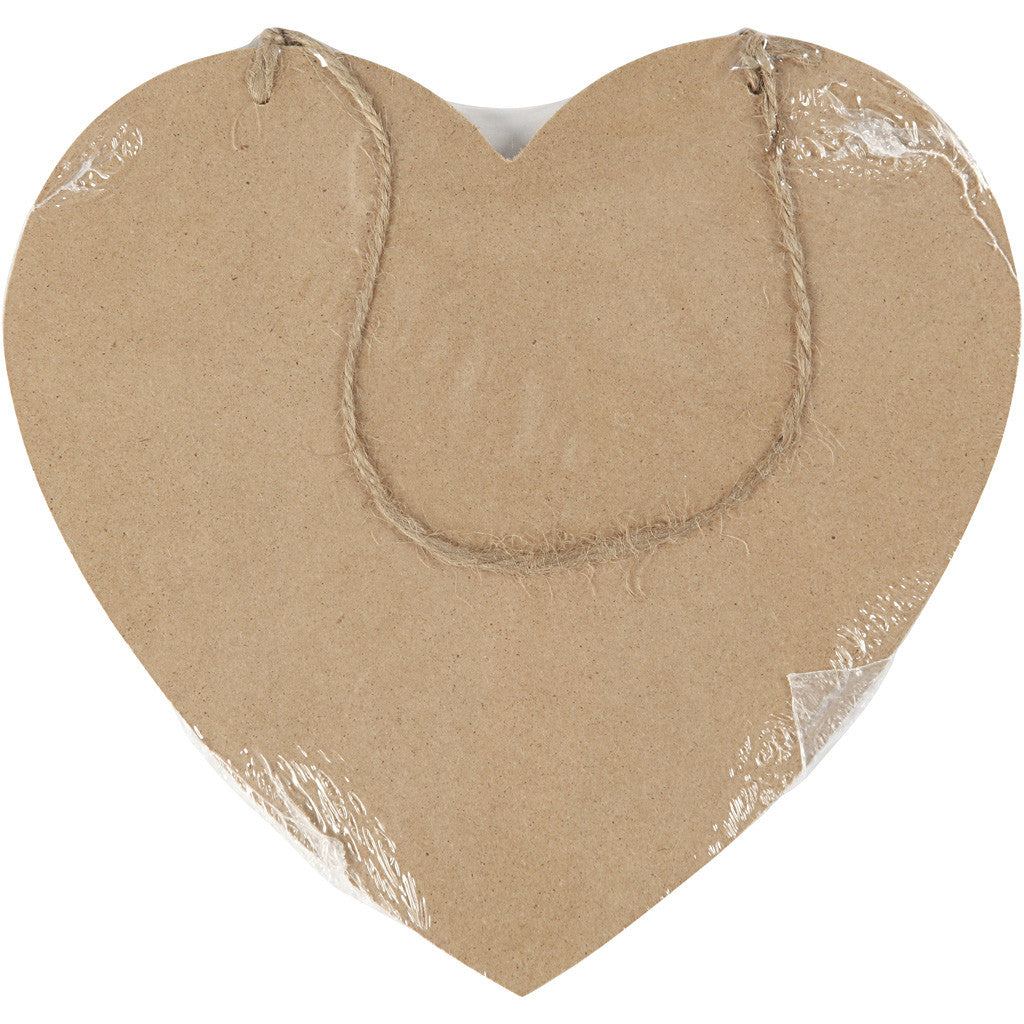 Türschild in Herzform aus MDF 18.5x19.5cm - 1 Stk