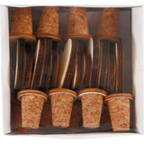 Flaschenkorken mit Holzherz - H: 9cm - T: 1.5-2cm aus Sperrholz - 12 Stk