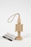 Holzfigur mit Elfenhut - H: 9cm - 1 Stk