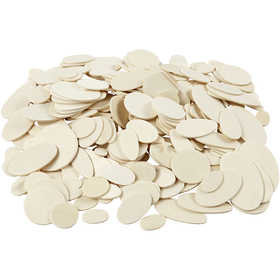 Mosaiksteine aus Holz Rund und Oval 1-5cm - 600 Stk