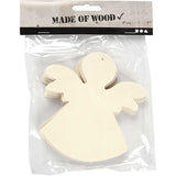 Engel aus Kieferholz - 12x11cm - 6 Stk