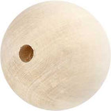 Holzperle mit großem Loch D: 8cm - Lochgröße 1.2cm - 1 Stk