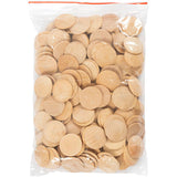 Holzknöpfe 30x6mm - Zedrachbaum-Holz - 150 Stk