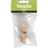 Holzperlen 35x6mm - Zedrachbaum-Holz - 2 Stk