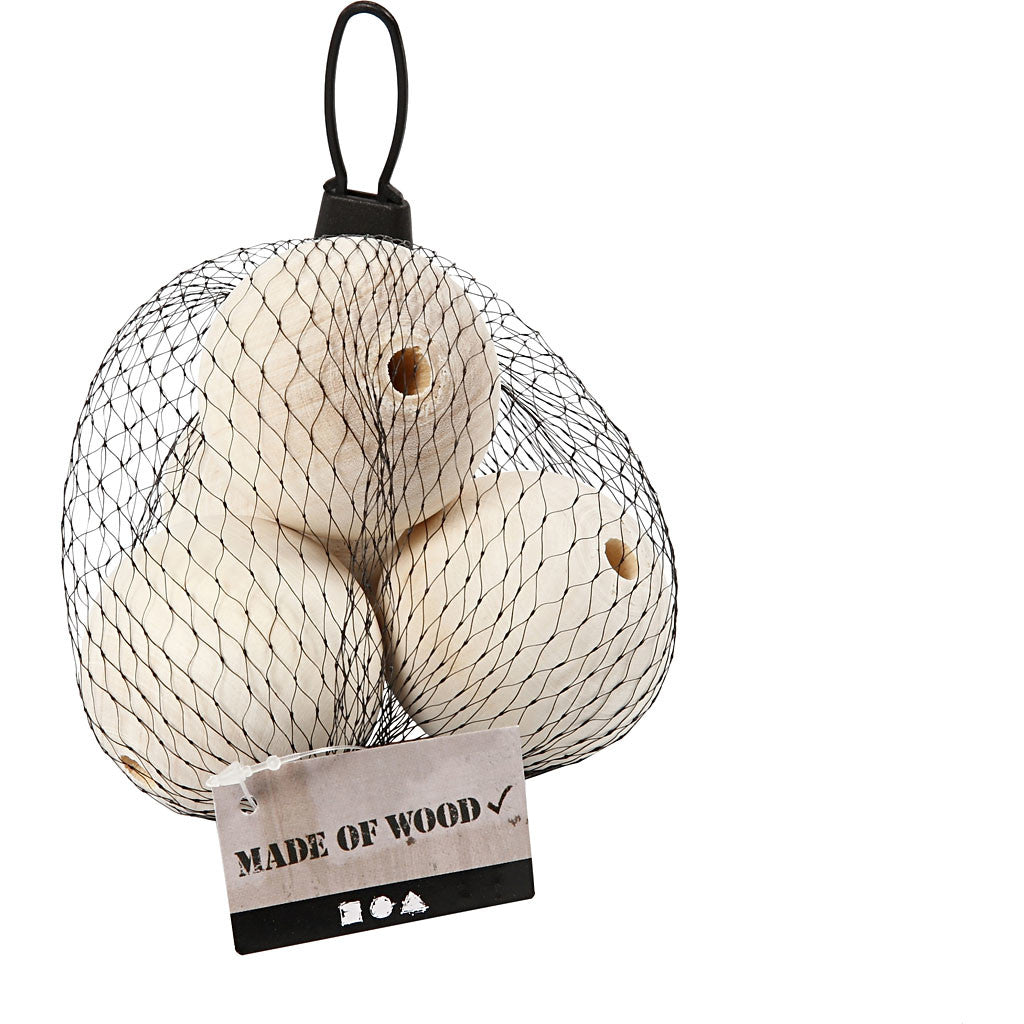 Holzperlen 50x8mm - Grasholz - 4 Stk