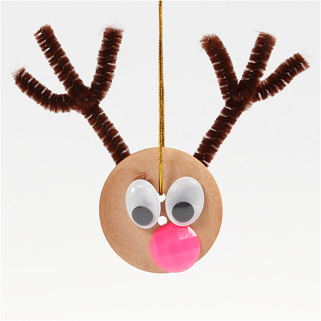 Holzknöpfe 35x2mm - Zedrachbaum-Holz 4 Löcher - 10 Stk