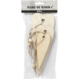 Holz-Ornamente Herzen 12x0.5cm + 16x0.5cm + 20x0.5cm - 3 Stk
