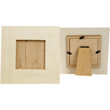 Rahmen aus Sperrholz 15.8x15.8cm - Fensterabmessungen 8x8cm - 1 Stk