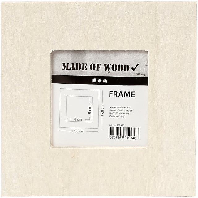 Frame, size 15.8x15.8 cm, carving: 8x8 cm, plywood 
