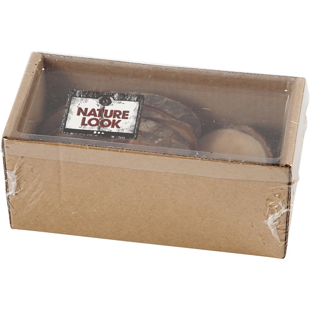 Holzscheiben ca. 9.5x6x0.6cm - 12 Stk