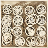 Weihnachtsschmuck aus Sperrholz 8x0.3cm - 144 Stk