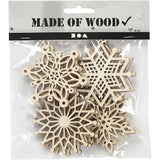 Weihnachtsschmuck aus Sperrholz 7x0.3cm - 8 Stk