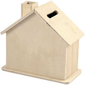 Spardose aus Sperrholz 10.1x10x5.4cm - 1 Stk