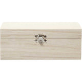 Holzschatzkiste 21.5x15.8x10.6cm - Innenabmessungen 20x14x9cm - Kaiserinbaum - 1 Stk