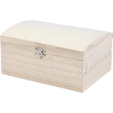 Holzschatzkiste 21.5x15.8x10.6cm - Innenabmessungen 20x14x9cm - Kaiserinbaum - 1 Stk