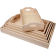 Trays, H: 5 cm, L: 29+32+35+38+41+44 cm, W: 16,5+19+22+25+27+30 cm, 6 pc/ 1 set [HOB