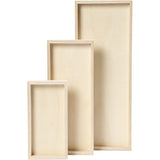 Tablett-Set, L: 20+30+40 cm, B: 10+12+15 cm, 3 Stk/ 1 Pck