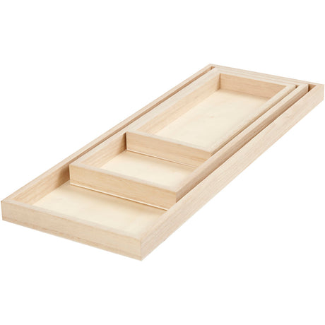 Trays, L: 20+30+40 cm, W: 10+15+15 cm, 3 pc/ 1 pack [HOB
