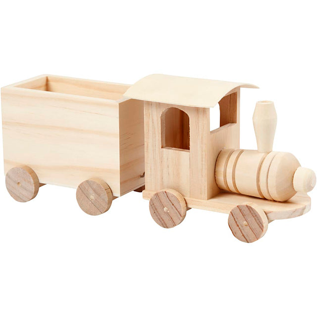Toy train with carriage, H: 95mm, L: 215mm, W: 65mm 
