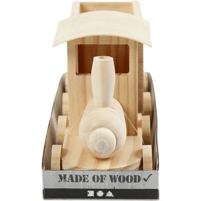 Spielzeug-Zug mit Anhänger, H: 9,5 cm, L: 21,5 cm, B: 6,5 cm, 1 Stk