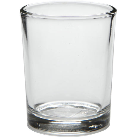 TeaLight holder in glass, H: 6,5 cm, D: 4,5 cm, 120 ml 