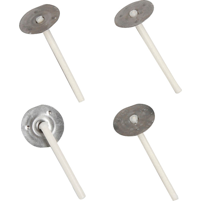 Waxed Candle Wicks , L: 35mm, D: 2mm 