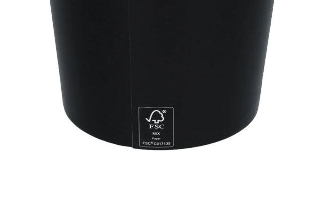 Milchshake-Becher Karton mittel 450ml Ø90mm 16oz Schwarz FSC®Mix - 500 Stück