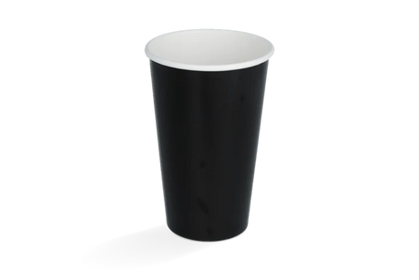 Milkshake cup Carton medium 450ml Ø90 mm 16oz Black FSC®Mix 